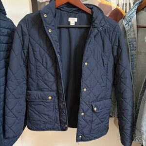 Closet Dark Navy Blue Quilted Puffer Jacket XS